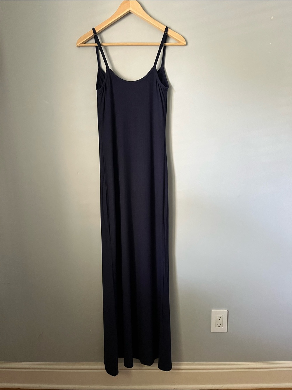 Yitty By Lizzo Soft Rib Deep Navy Blue Maxi Dress Size Medium NWT - Picture 12 of 16